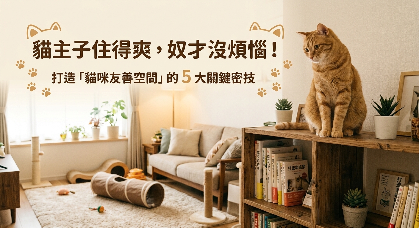 【鏟屎官必看】打造貓咪五星級飯店！5 大友善空間原則 🐾