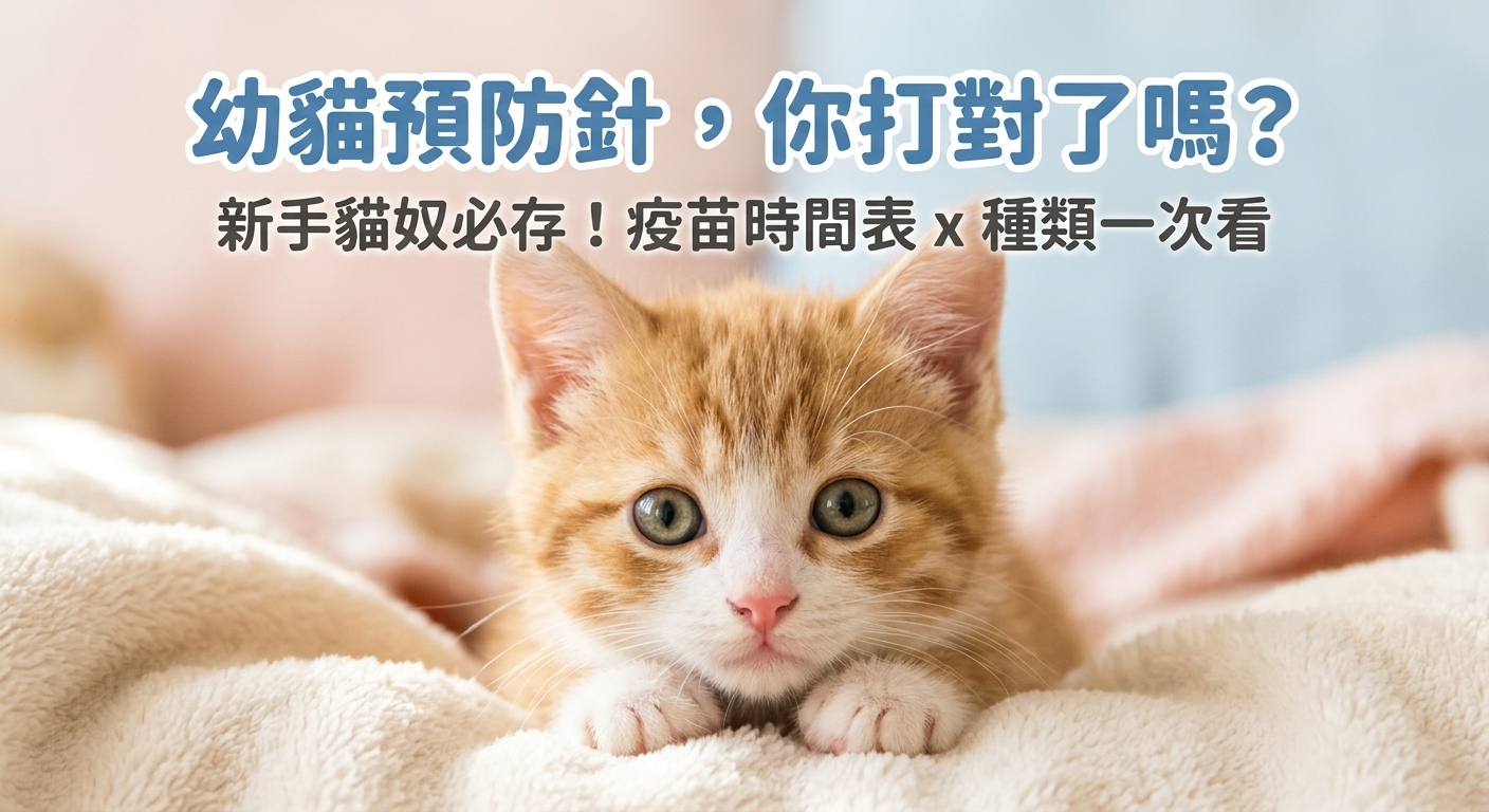 🐱 幼貓疫苗怎麼打？新手貓奴必看的「預防針懶人包」！