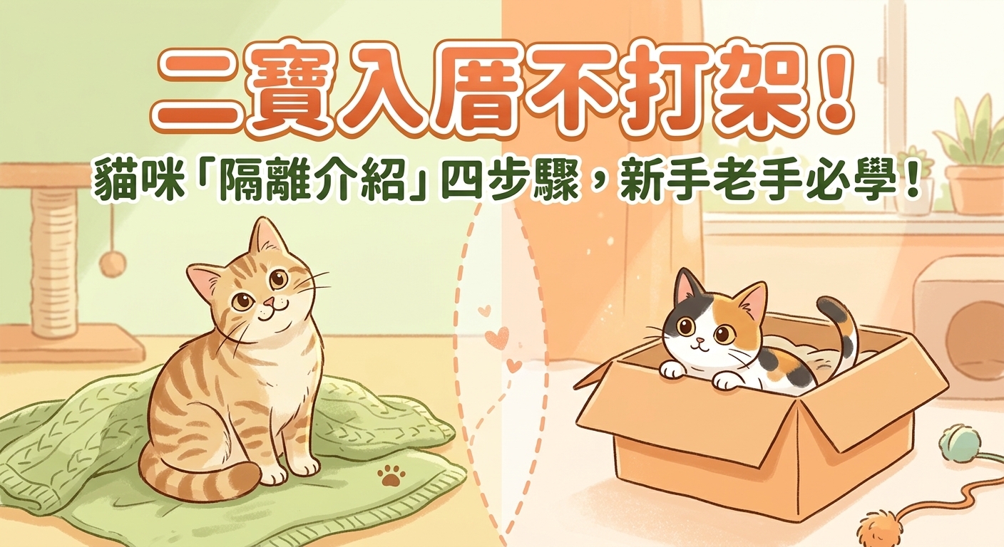 迎接二寶不打架！🐱 貓咪「隔離介紹」4 步驟，讓主子們相親相愛