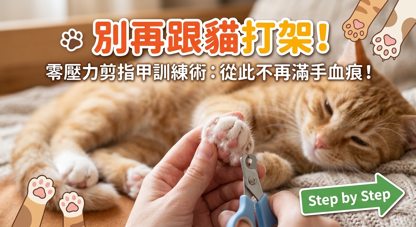 🐱 告別貓抓痕！5分鐘學會「零壓力剪指甲」術，人貓再也不崩潰！
