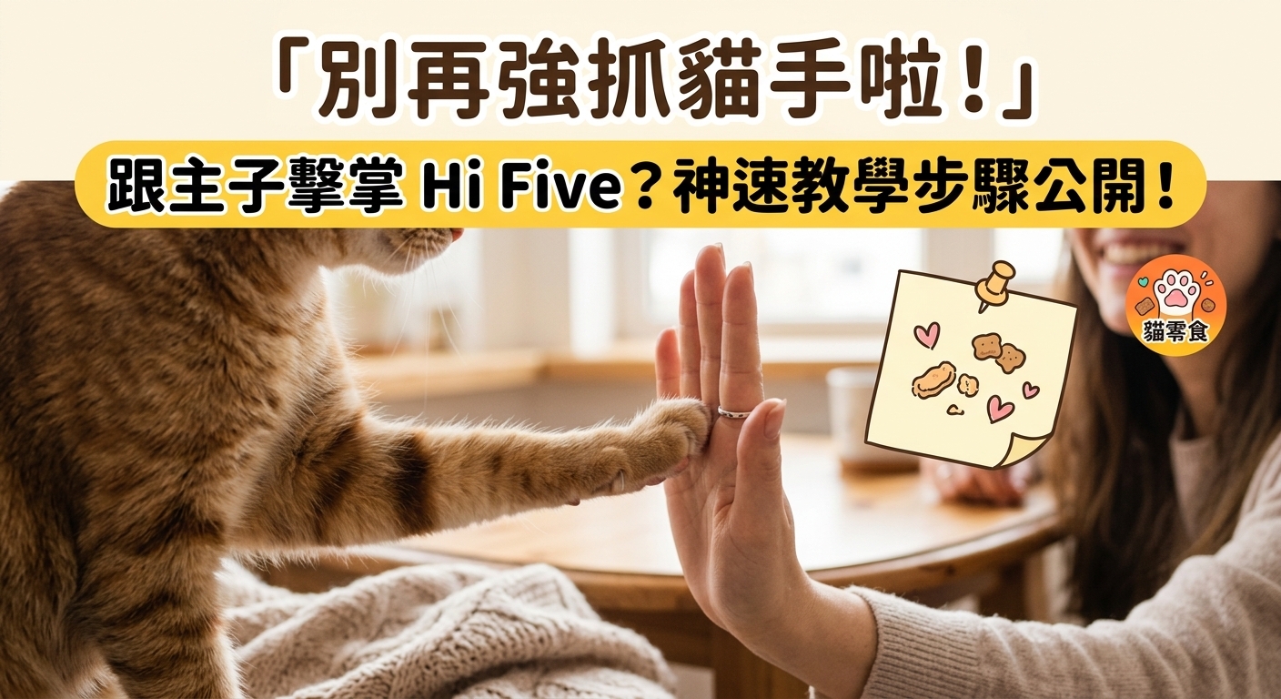 🐾 擊掌吧主子！6步驟讓貓咪學會超萌「Hi Five」教學公開