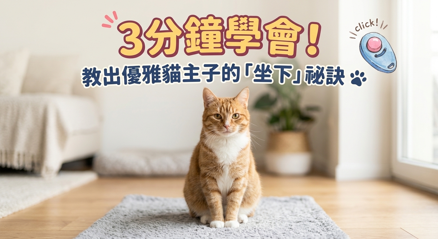 【新手必學】想讓主子優雅等飯？超簡單響片「坐下」教學！🐾