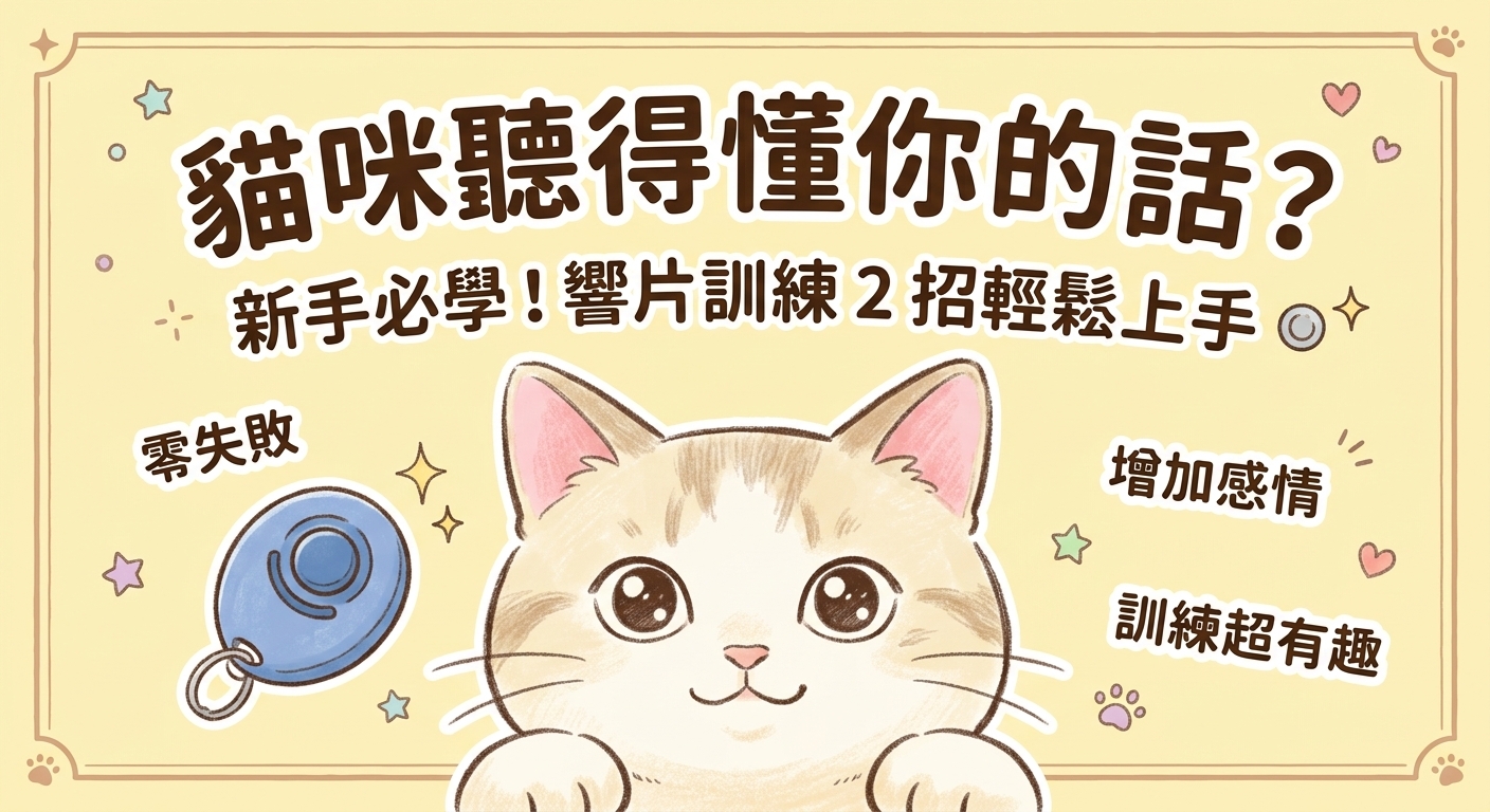 🐱 貓咪聽得懂你在說什麼？新手必學！響片訓練 2 招輕鬆上手 ✨