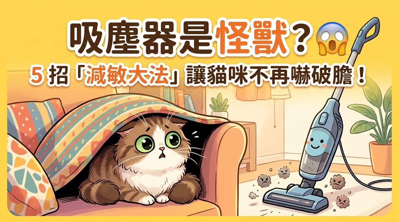 吸塵器是怪獸？5招讓喵星人不再嚇破膽！🐾