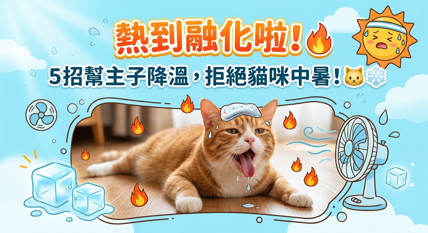🐱 炎夏警報！5招讓主子涼爽度夏，告別「貓咪中暑」！