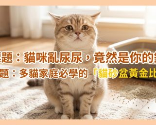 🐱 貓咪亂尿尿是在抗議？「貓砂盆 N+1」公式你跟了嗎？