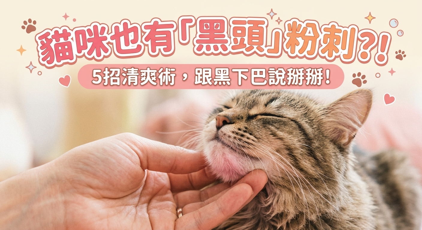 🐈 貓咪下巴黑漆漆？別再誤會是髒東西啦！5招搞定「貓粉刺」！
