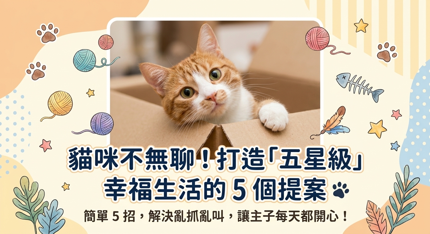 🐱 讓主子每天都開心的 5 個秘密！打造貓咪五星級生活 🏠