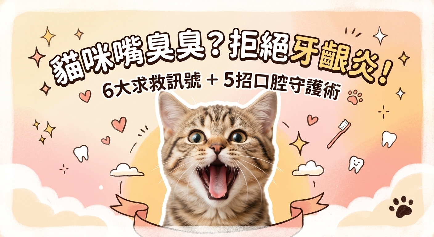 🐱 貓咪嘴巴臭臭？別忽視牙齦炎！6大症狀+5招防護，守護主子笑容 ✨