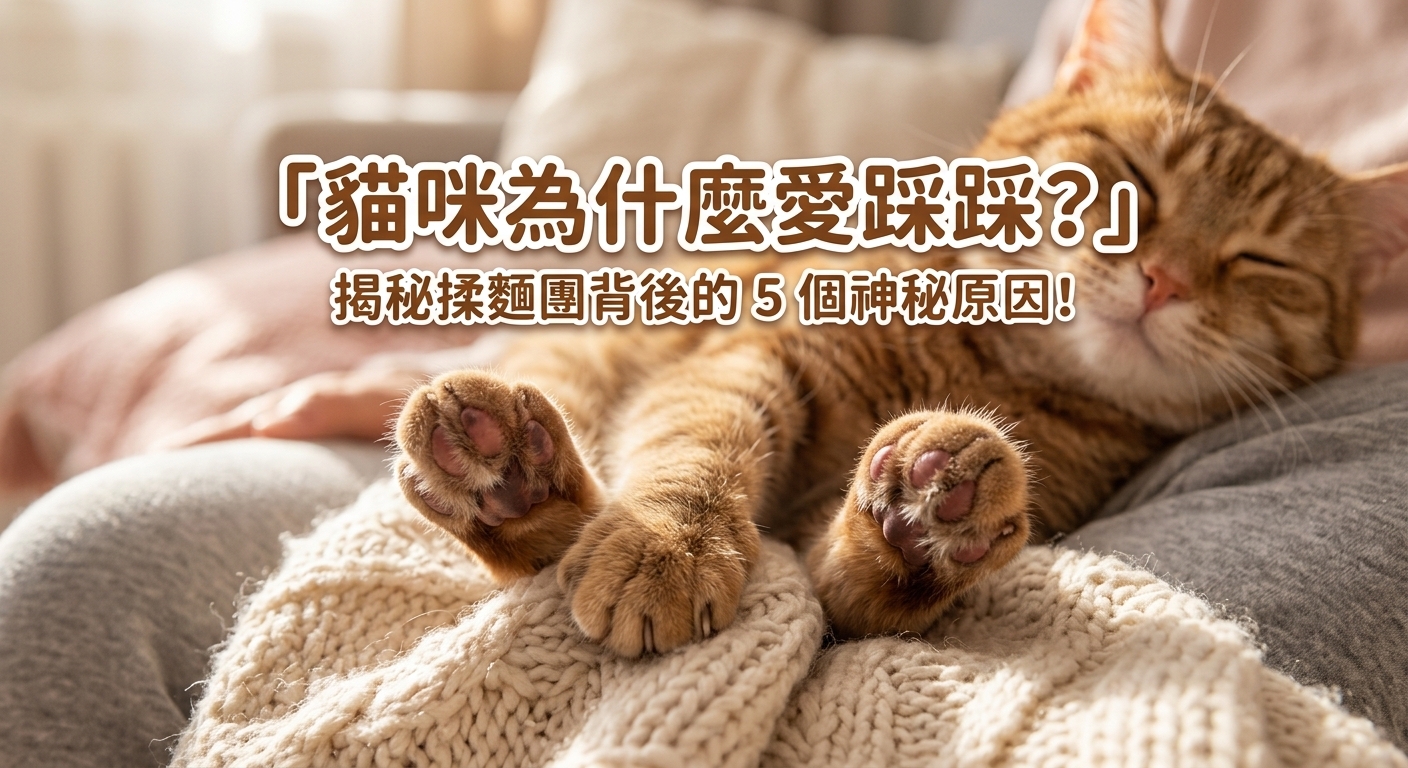 🍞 貓咪為什麼在「揉麵團」？揭秘踩踩行為的 5 大心聲！
