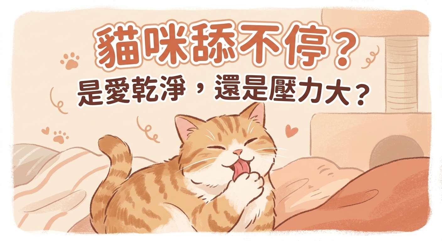 😺 貓咪瘋狂舔毛？是愛乾淨還是壓力大？