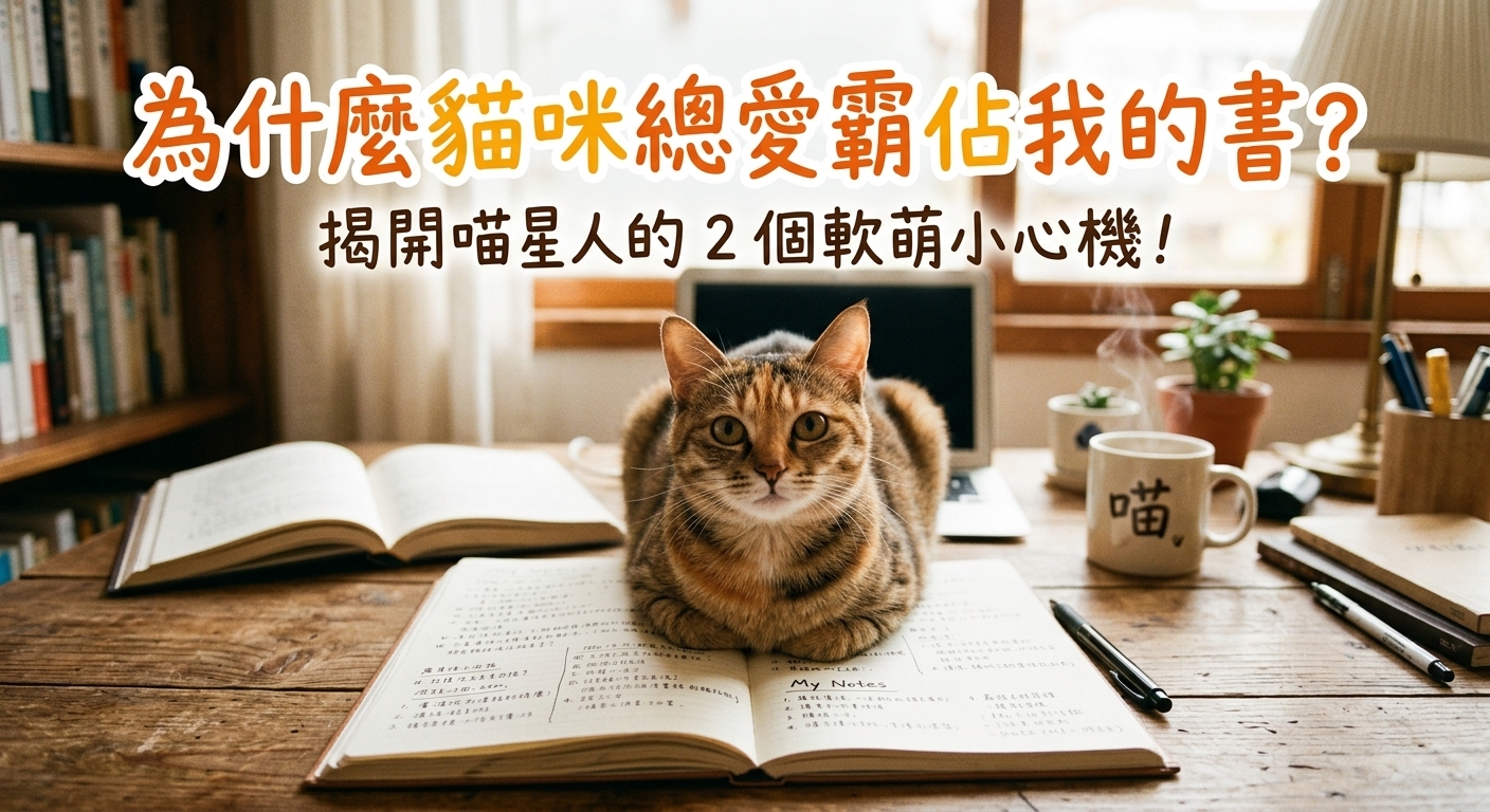 📚 喵星人亂入！為什麼我一看書，貓就要坐上來？