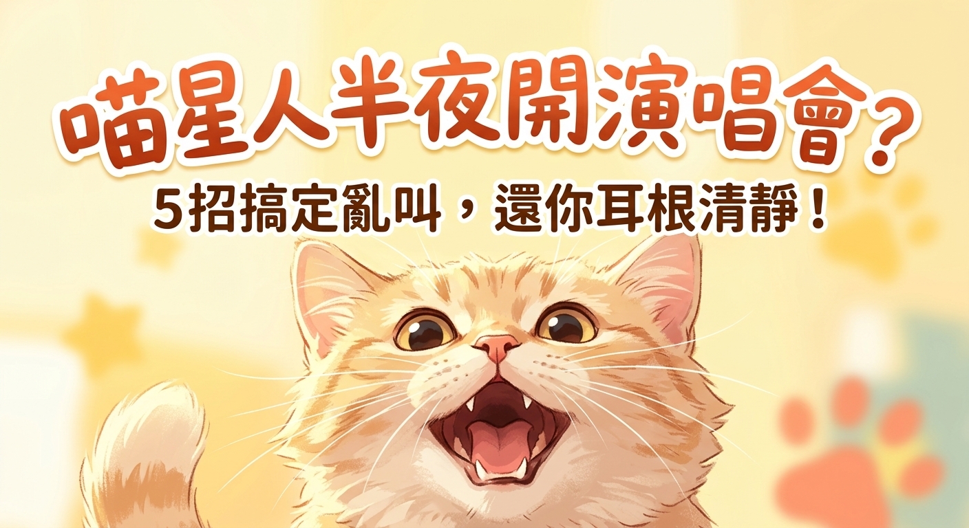 🐈 喵星人半夜開演唱會？5招搞定貓咪亂叫，還你耳根清靜！