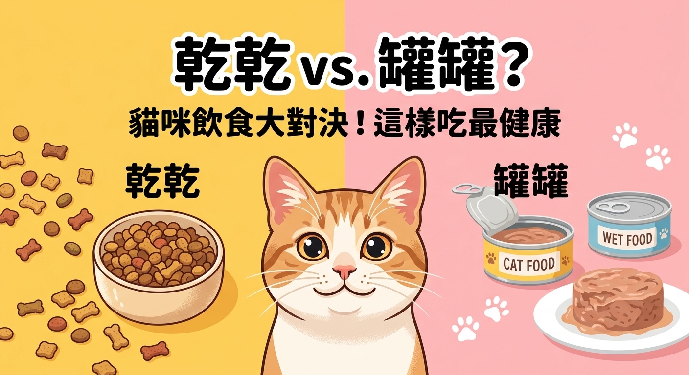 🐱 乾乾 vs 罐罐，到底怎麼選？貓咪飲食懶人包來啦！