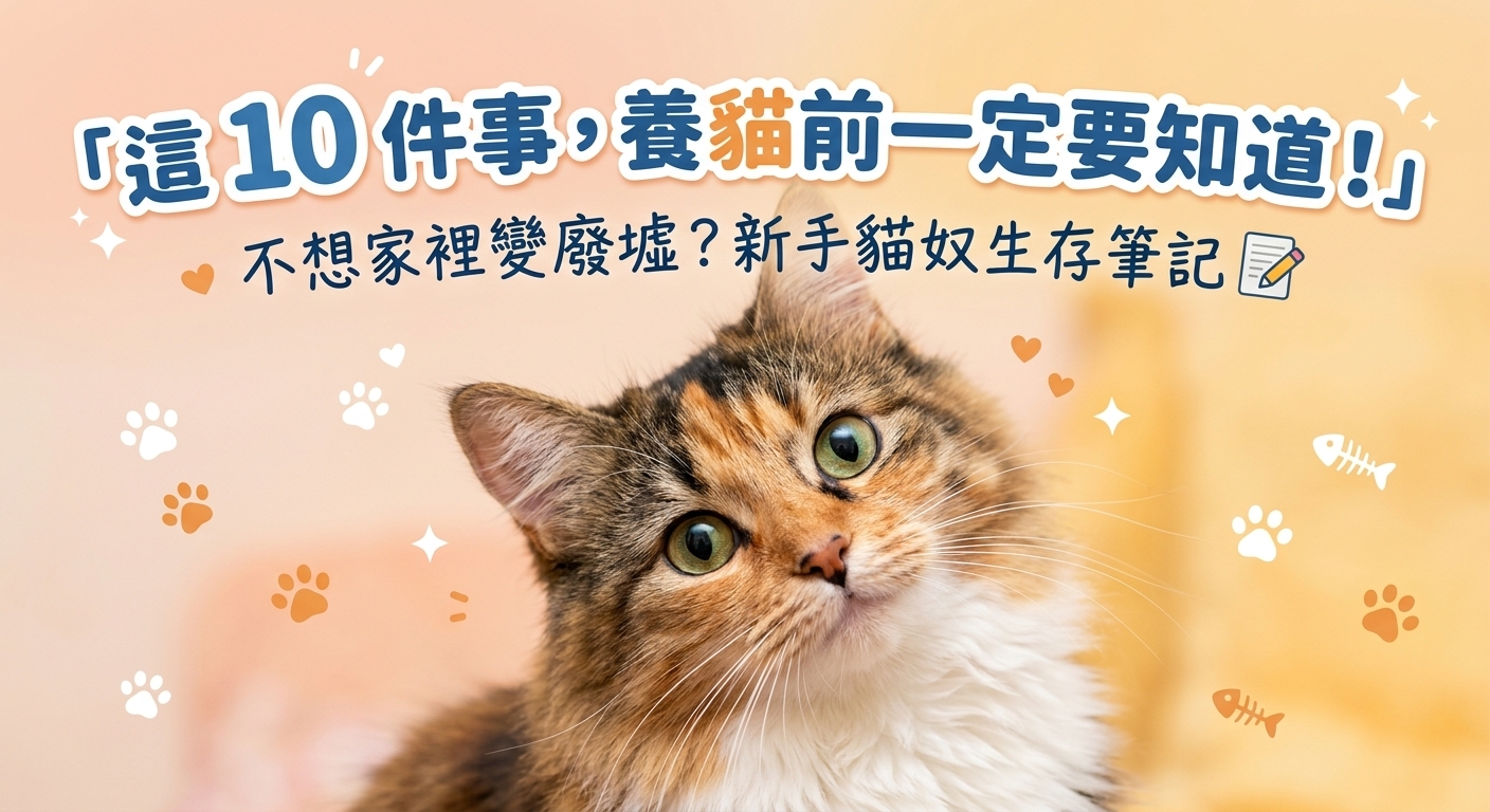 🐱 貓奴預備起！養貓前必看的「主子生存指南」10大重點