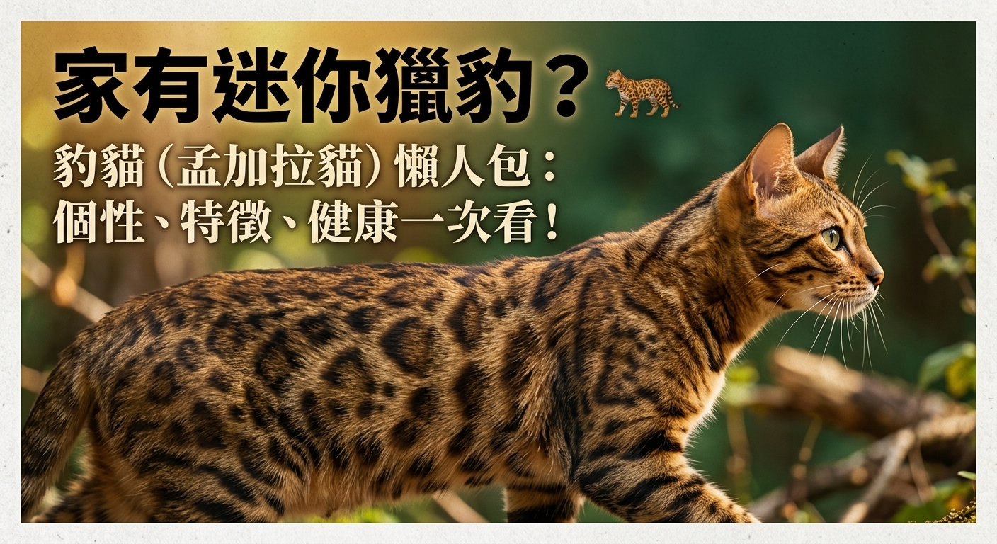 🐆 它是家裡的「迷你獵豹」！豹貓全攻略：個性、照顧與石虎區分 🐆
