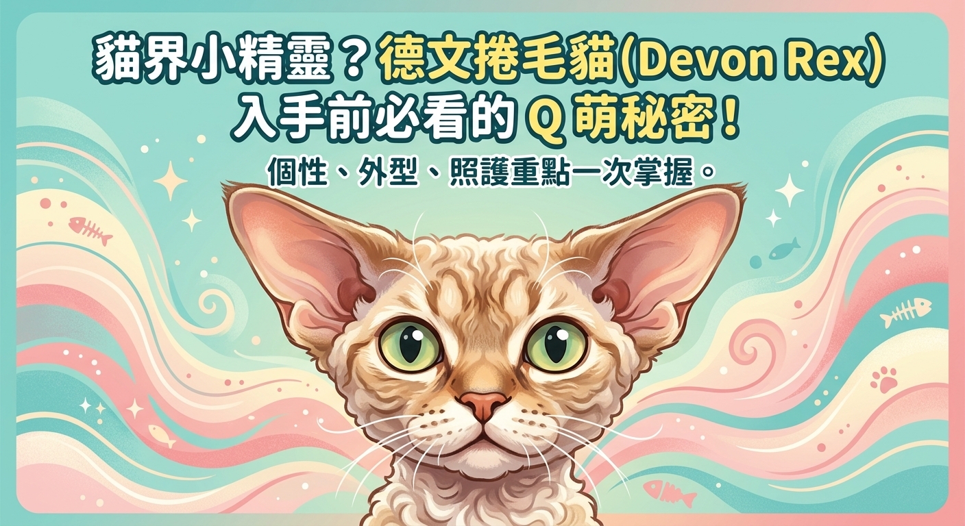 🐱 貓界小精靈「德文捲毛貓」來了！外型、個性、照護全攻略