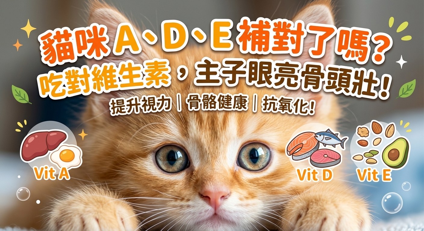 🐱 貓奴必學！脂溶性維生素 A、D、E 補對了嗎？