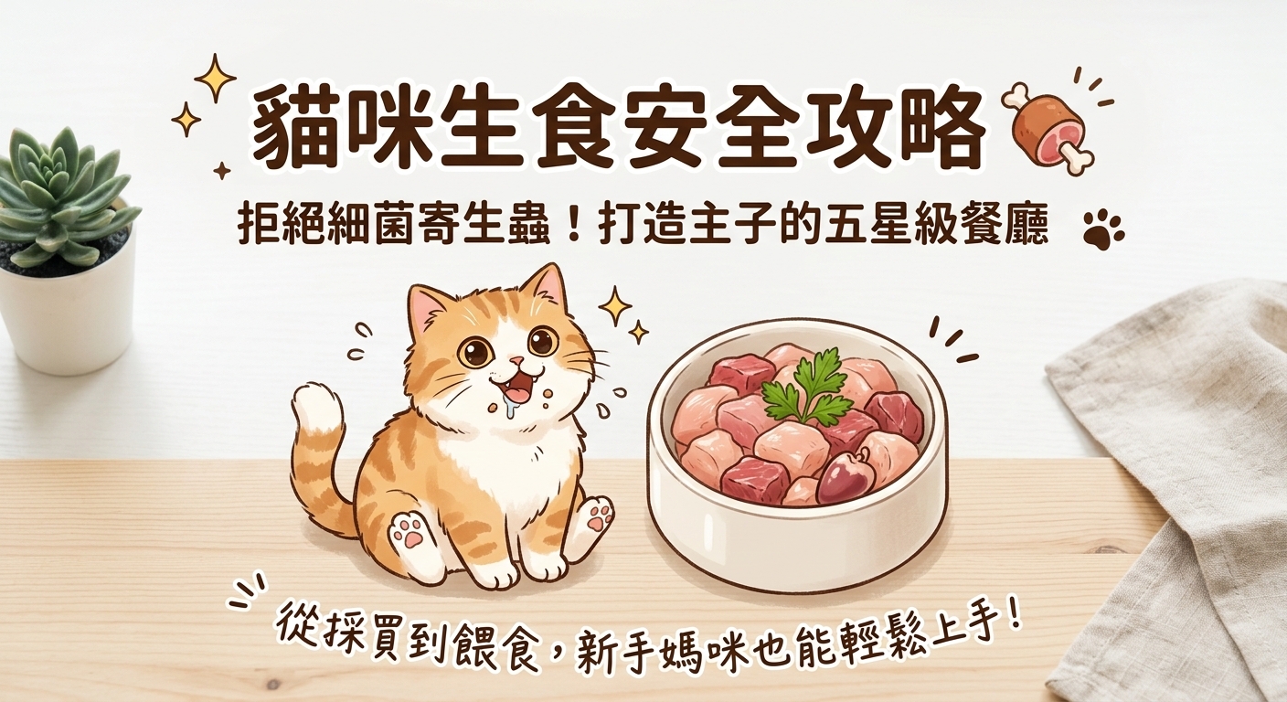 😺 貓咪生食指南：遠離細菌寄生蟲，自製健康大餐不NG！