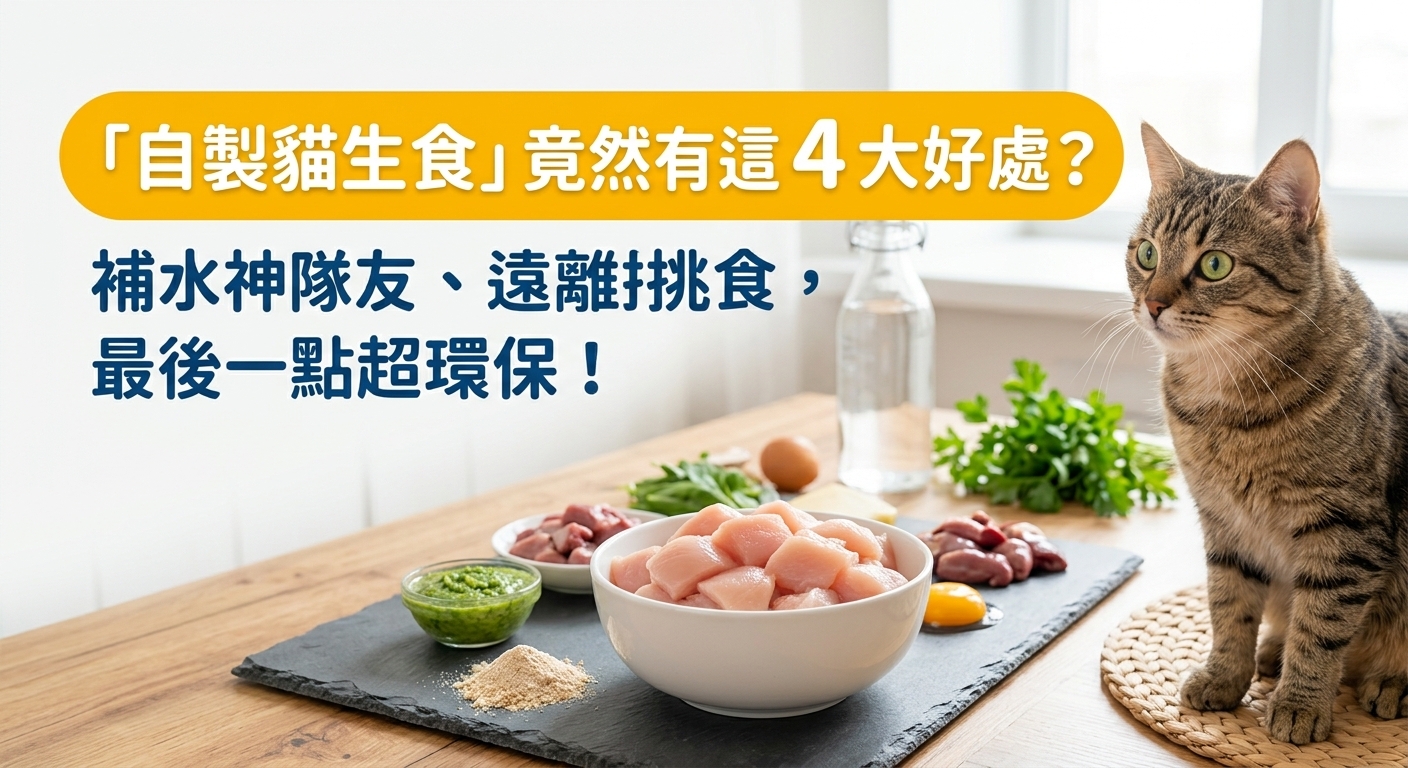 貓咪也想吃大餐？🐱 自製生食 4 大驚喜好處，最後一個你一定猜不到！