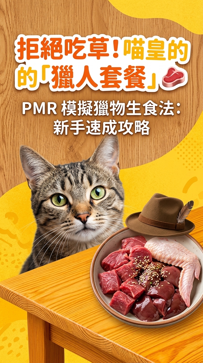 🥩 喵星人也是小老虎！解密 PMR 模擬獵物生食法 🐈