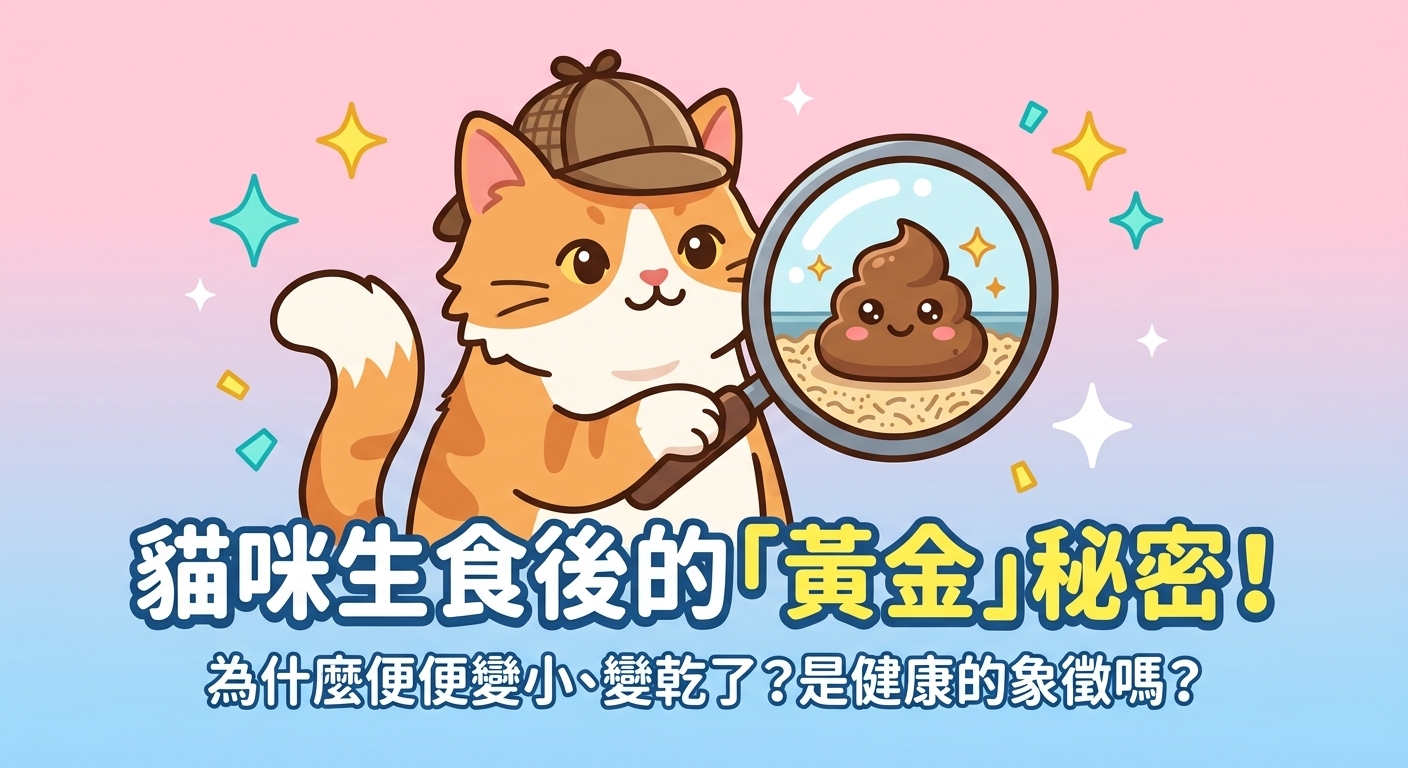 💩 貓咪大便偵探：吃生食後的「黃金」長怎樣？