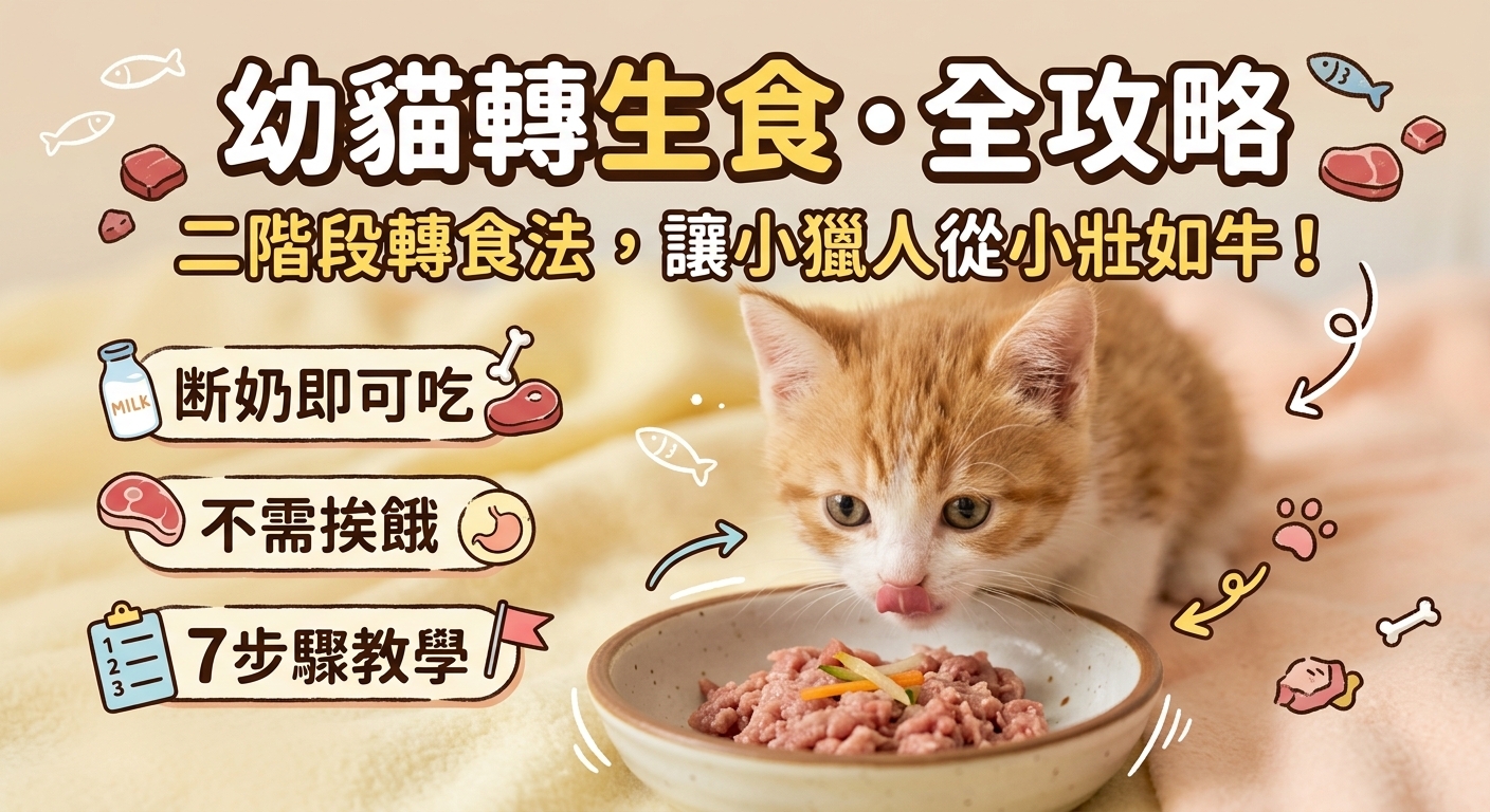 🍼 幼貓也能吃生食？「二階段轉食法」超強攻略，讓小萌貓養成強健體質！