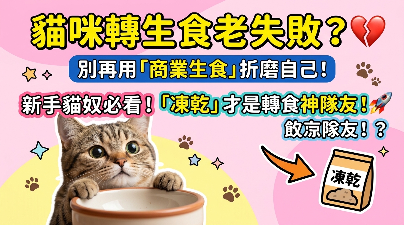 🐱 貓咪轉生食總是失敗？新手貓奴必看：為什麼「凍乾」才是最強起手式！
