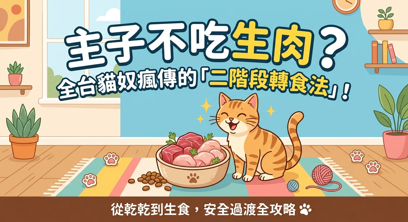 🐱 告別挑嘴貓！「二階段轉食法」讓主子輕鬆愛上自製生食 🥩