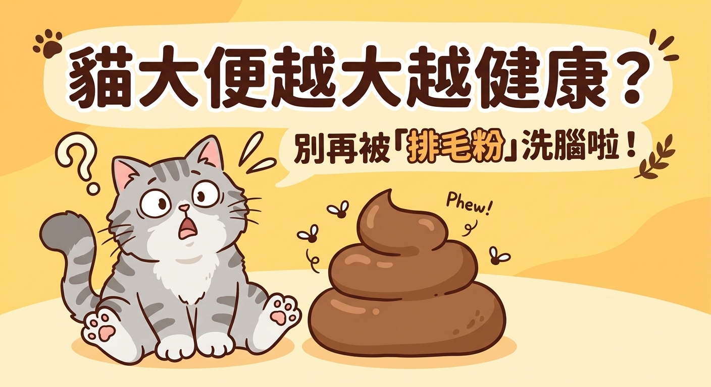 💩 貓咪大便越大越健康？別再被「排毛粉」的視覺效果騙啦！