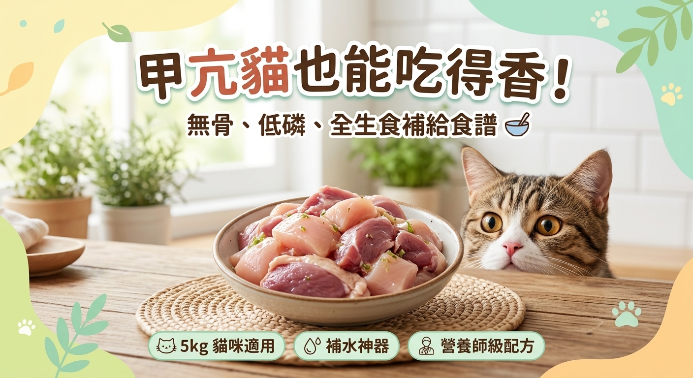 😺 甲亢貓貓補給站！無骨低磷生食食譜大公開 🍗