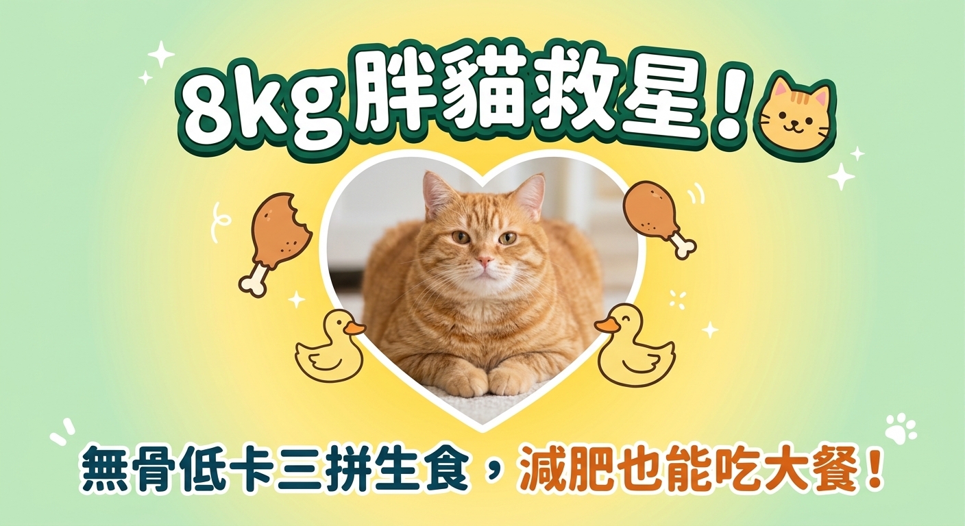 🐱 胖貓貓的逆襲！【無骨低卡總匯】全生食食譜公開 🥗